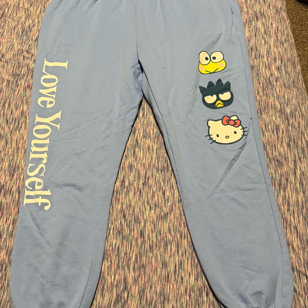 Sanrio Blue Joggers with Character Graphics
